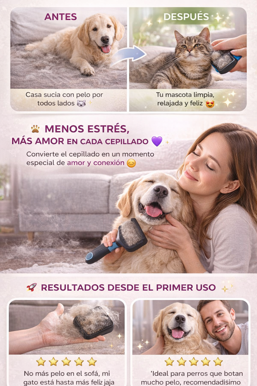 Cepillo A Vapor Para Mascotas
